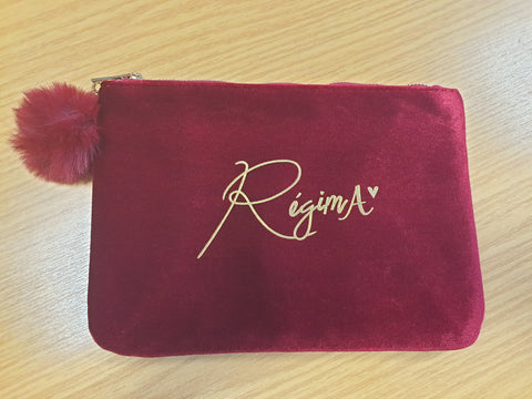RegimA Red/Burgundy Make-Up Bag